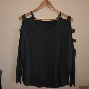 Grey longsleeve with cut outs